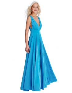 CORAL PLEATED OSCAR DRESS IN THE STYLE OF LUPITA NYONGO