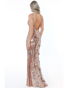 HALTER MAXI FISHTAIL SEQUIN DRESS 2