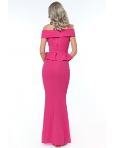 VIVID BLUE BARDOT CROSSOVER MAXI DRESS 2